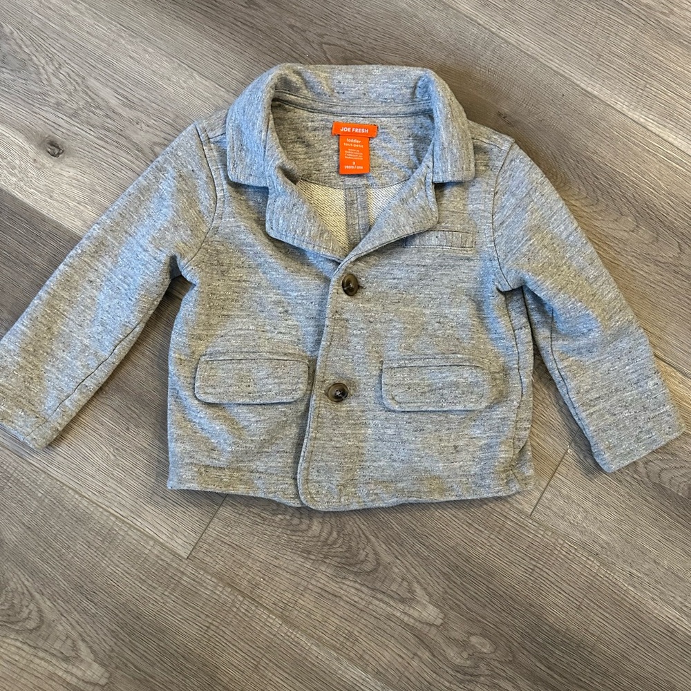 4/20$ Grey Toddler Knit Style Blazer size 3 years